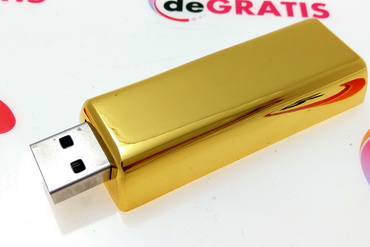 Memorias usb originales en forma de lingotes de oro
